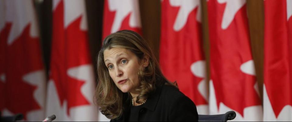 Finance Minister Chrystia Freeland