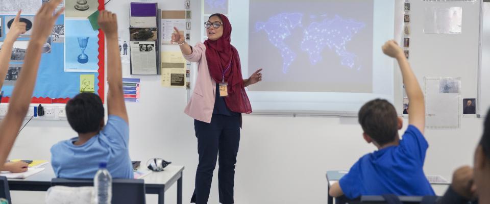 Teacher wearing hijab