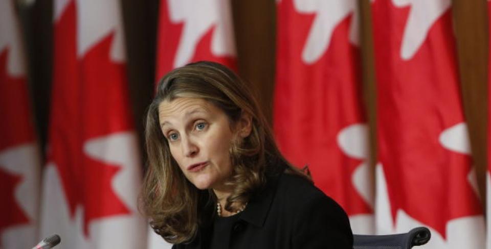 Finance Minister Chrystia Freeland